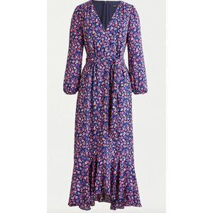 J.Crew Tie-waist Midi Dress In Dotted Floral